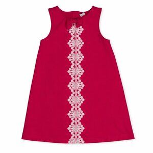 Janie and Jack Girls Sleeveless Rose Dress with Embroidery – Size 2T